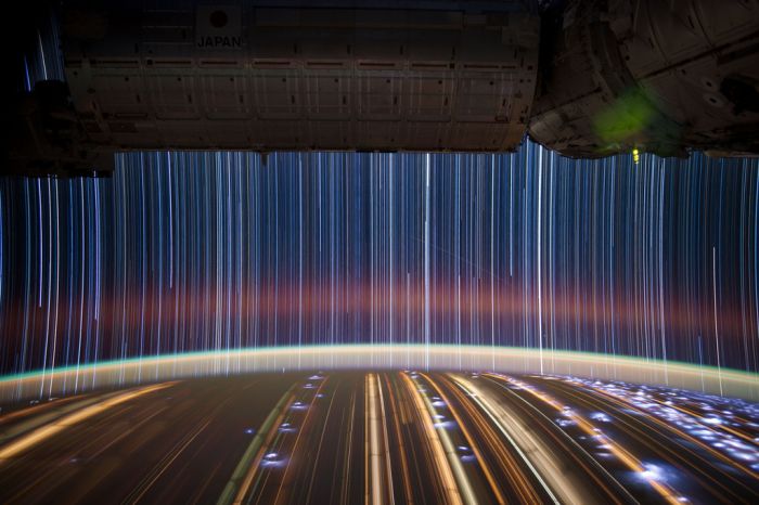 ISS star trail photography by Donald Roy Pettit