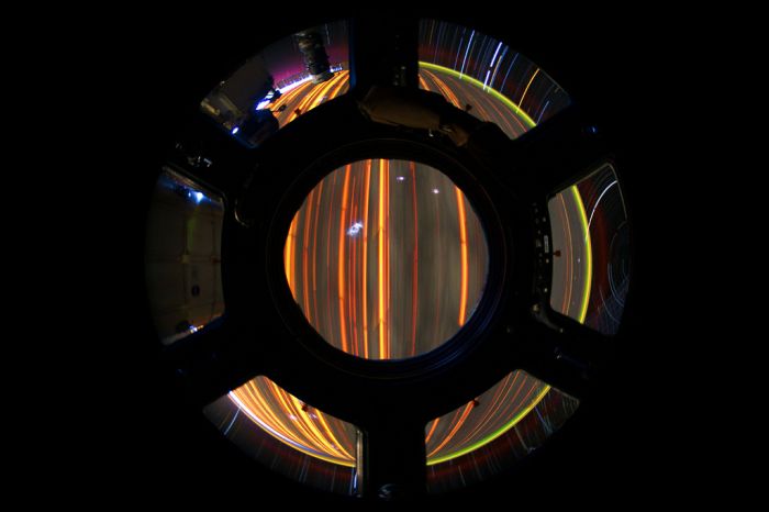 ISS star trail photography by Donald Roy Pettit