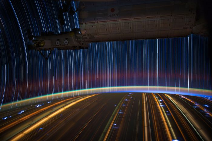 ISS star trail photography by Donald Roy Pettit