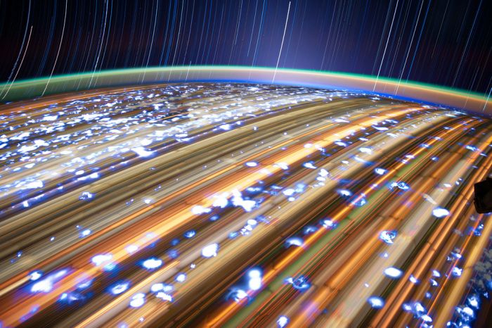 ISS star trail photography by Donald Roy Pettit