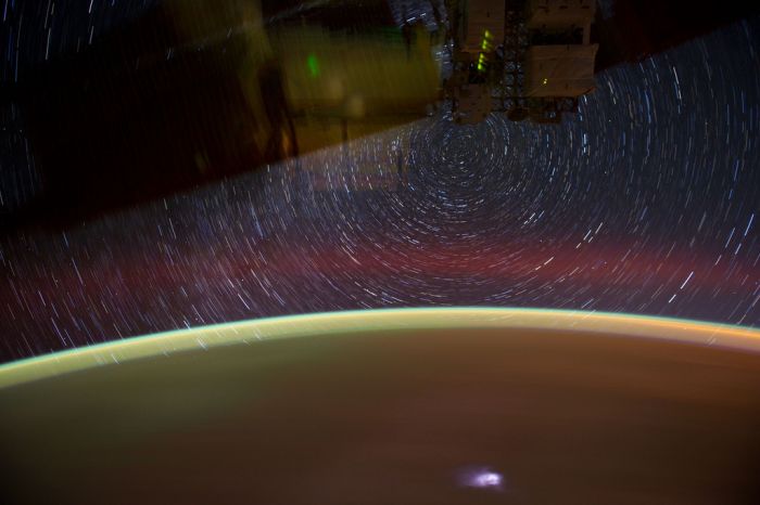 ISS star trail photography by Donald Roy Pettit