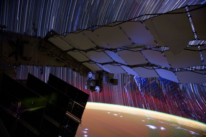 ISS star trail photography by Donald Roy Pettit