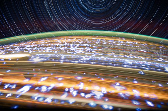 ISS star trail photography by Donald Roy Pettit