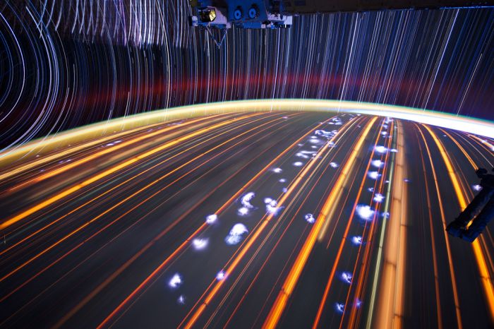 ISS star trail photography by Donald Roy Pettit