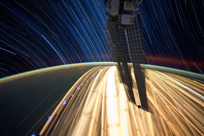 ISS star trail photography by Donald Roy Pettit