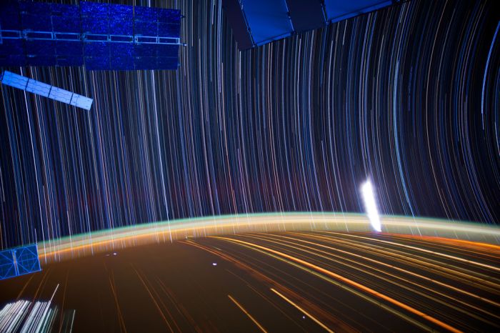 ISS star trail photography by Donald Roy Pettit