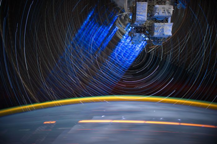ISS star trail photography by Donald Roy Pettit