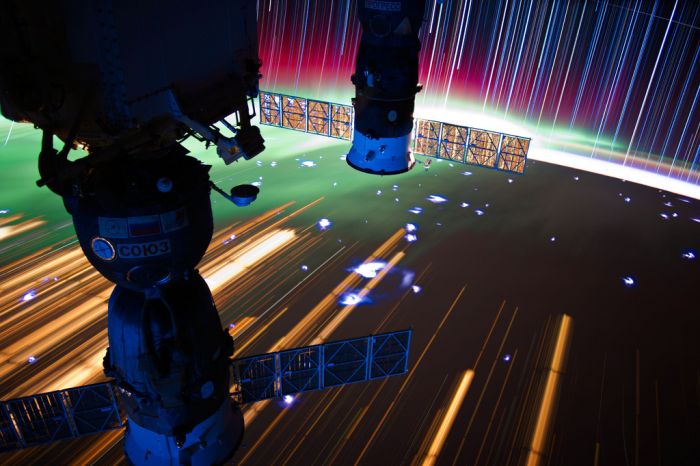 ISS star trail photography by Donald Roy Pettit