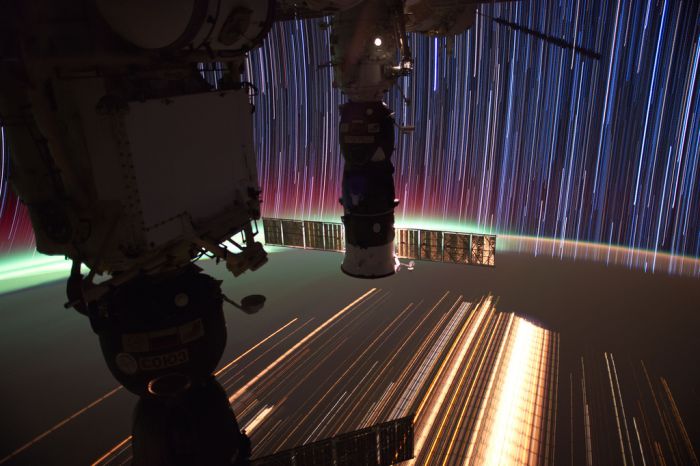 ISS star trail photography by Donald Roy Pettit