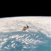 Earth & Universe: First untethered, free flight, Bruce McCandless II, naval aviator
