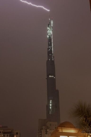 Thunderstorm in Dubai, United Arab Emirates