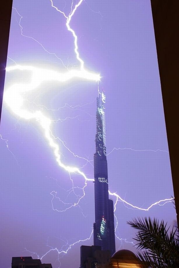 Thunderstorm in Dubai, United Arab Emirates
