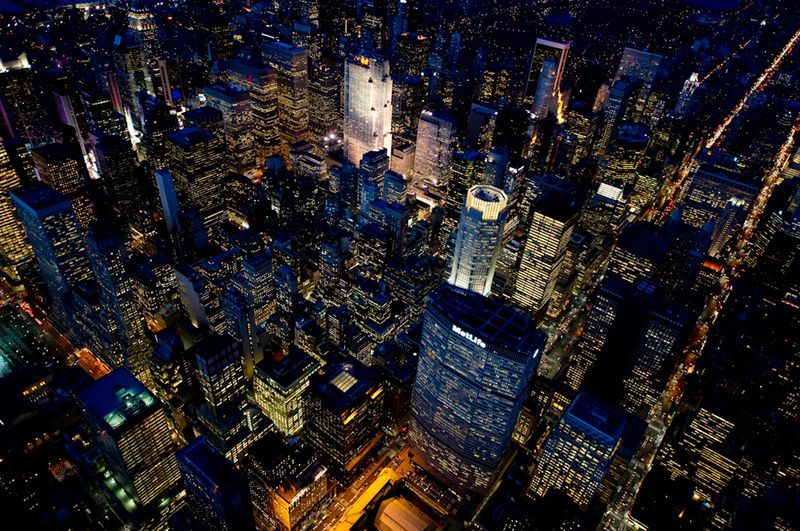 New York City at night, New York, United States