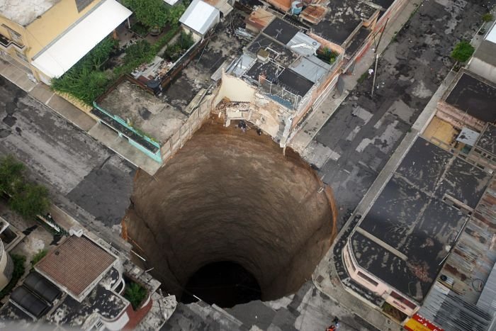 Agatha causes massive sinkhole‎, Guatemala City, Republic of Guatemala