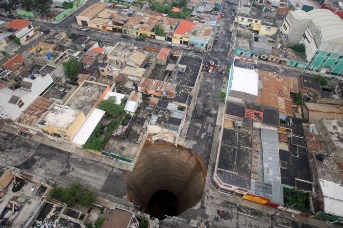 Agatha causes massive sinkhole‎, Guatemala City, Republic of Guatemala