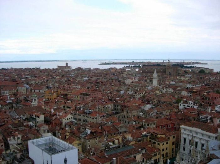 Bird's-eye view of Venice, Italy