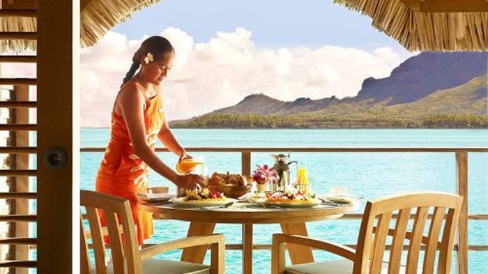 Four Seasons resort, Bora Bora, Society Islands, French Polynesia, Pacific Ocean