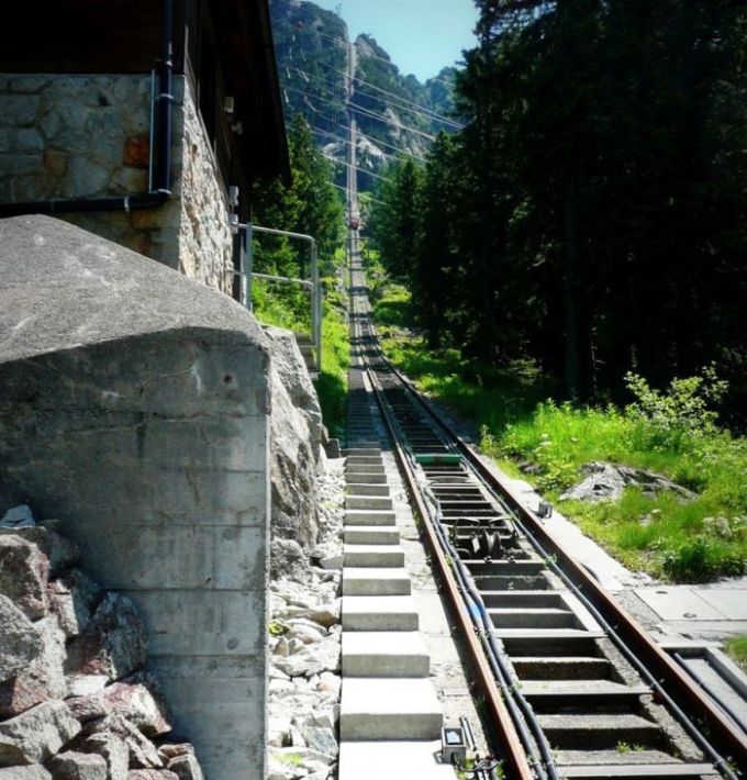 Gelmerbahn funicular railway, Handeck, Bern, Switzerland