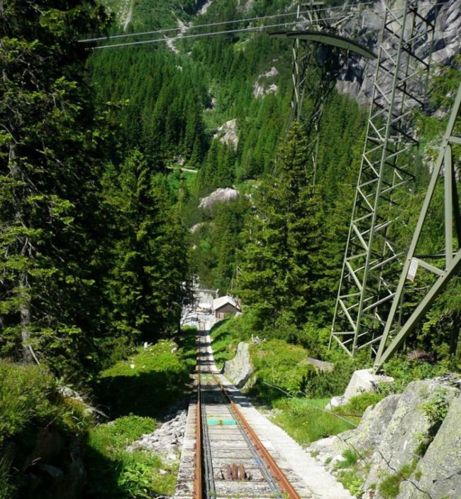 Gelmerbahn funicular railway, Handeck, Bern, Switzerland