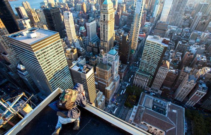 Bird's-eye view of New York City, United States