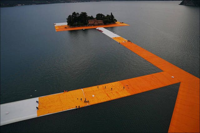 Floating piers, Lake Iseo, Lombardy, Italy