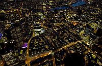 World & Travel: Bird's-eye view of London at night, United Kingdom