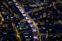 World & Travel: Bird's-eye view of London at night, United Kingdom