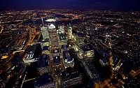 World & Travel: Bird's-eye view of London at night, United Kingdom