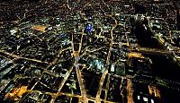 World & Travel: Bird's-eye view of London at night, United Kingdom