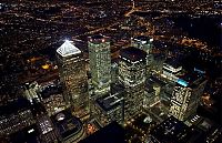 World & Travel: Bird's-eye view of London at night, United Kingdom