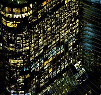 World & Travel: Bird's-eye view of London at night, United Kingdom
