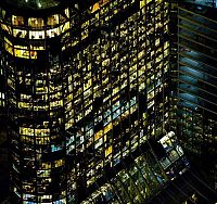 World & Travel: Bird's-eye view of London at night, United Kingdom