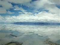 World & Travel: Plains of the Altiplano, Bolivia, Spanish Salar de Uyuni mirror