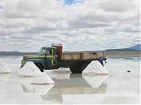 World & Travel: Plains of the Altiplano, Bolivia, Spanish Salar de Uyuni mirror