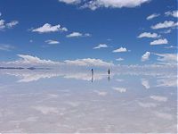 World & Travel: Plains of the Altiplano, Bolivia, Spanish Salar de Uyuni mirror