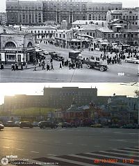 World & Travel: History: then and now, Moscow, Russia