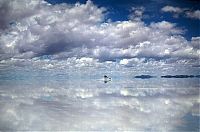 World & Travel: The largest mirror in the world, salt field, Bolivia