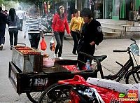 World & Travel: Sausage on a bicycle, China