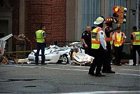 World & Travel: Collapse of the church dome because of strong wind, driver survived, Shreveport, Louisiana