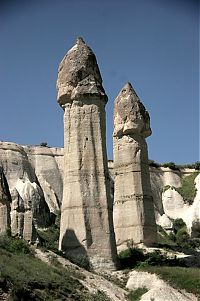 World & Travel: High phallic geology, Valley of Love (Valley Phallus), small town of Göreme, Cappadocia, Turkey