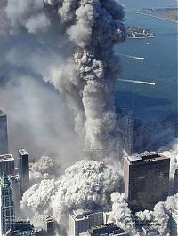 History: Collapse of the World Trade Center, September 11, 2001, Lower Manhattan, New York City, United States