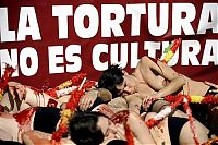 World & Travel: Protest against bull fighting, Madrid, Spain