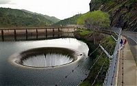 World & Travel: Monticello dam, largest drain hole