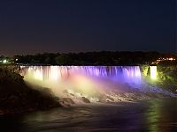 World & Travel: Night view of Niagara Falls, Canada, United States