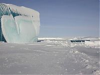 World & Travel: Blue ice from frozen waves, Antarctica