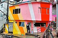 Favela paintings in Santa Marta, Rio de Janeiro, Brazil