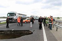 TopRq.com search results: Rainwater sinkhole on highway, Hungary