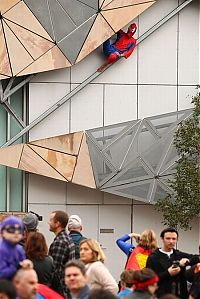 World & Travel: Super hero world record attempt, Federation Square in Melbourne, Australia