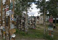 World & Travel: Sign Post Forrest, Watson Lake, Yukon, Alaska, United States