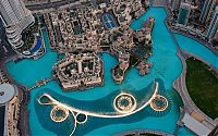 World & Travel: Record fountain system set, Burj Khalifa Lake, Dubai, United Arab Emirates